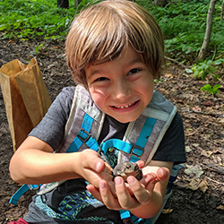 boy with frog