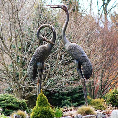 Stork scultpure at Sycamore Hill Gardens