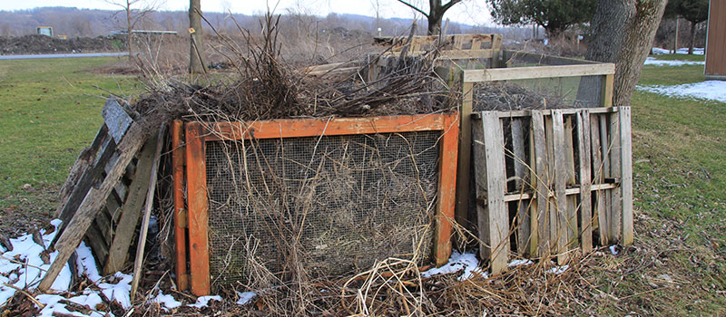Compost bins at Baltimore Woods