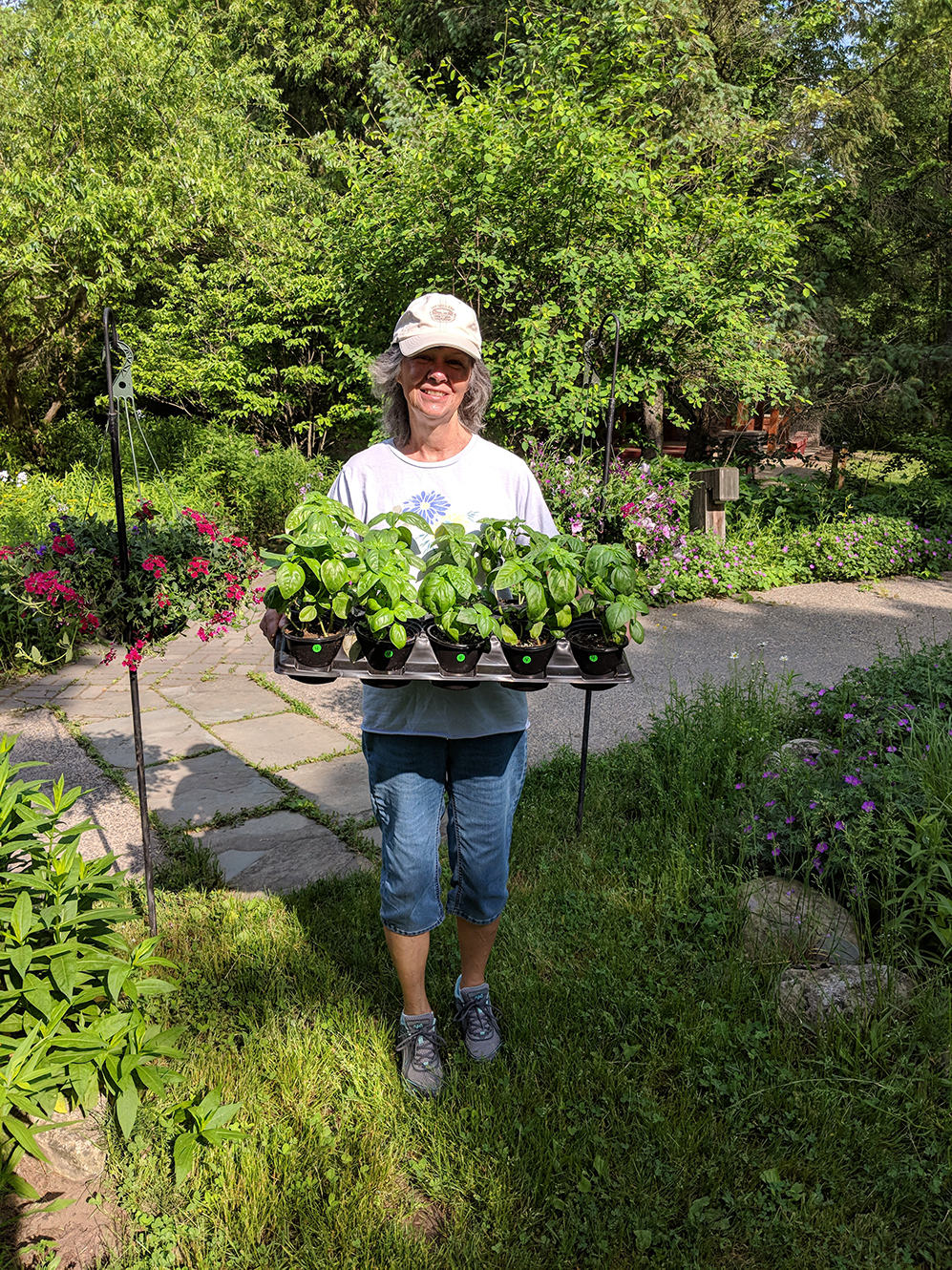 Linda Garner with plants