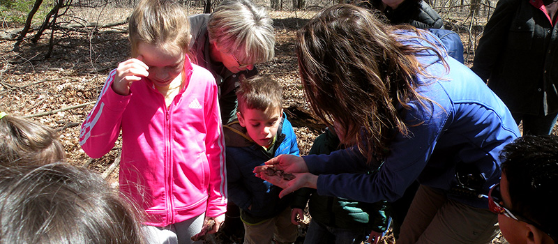 Earth Day participants at Baltimore Woods Nature Center.