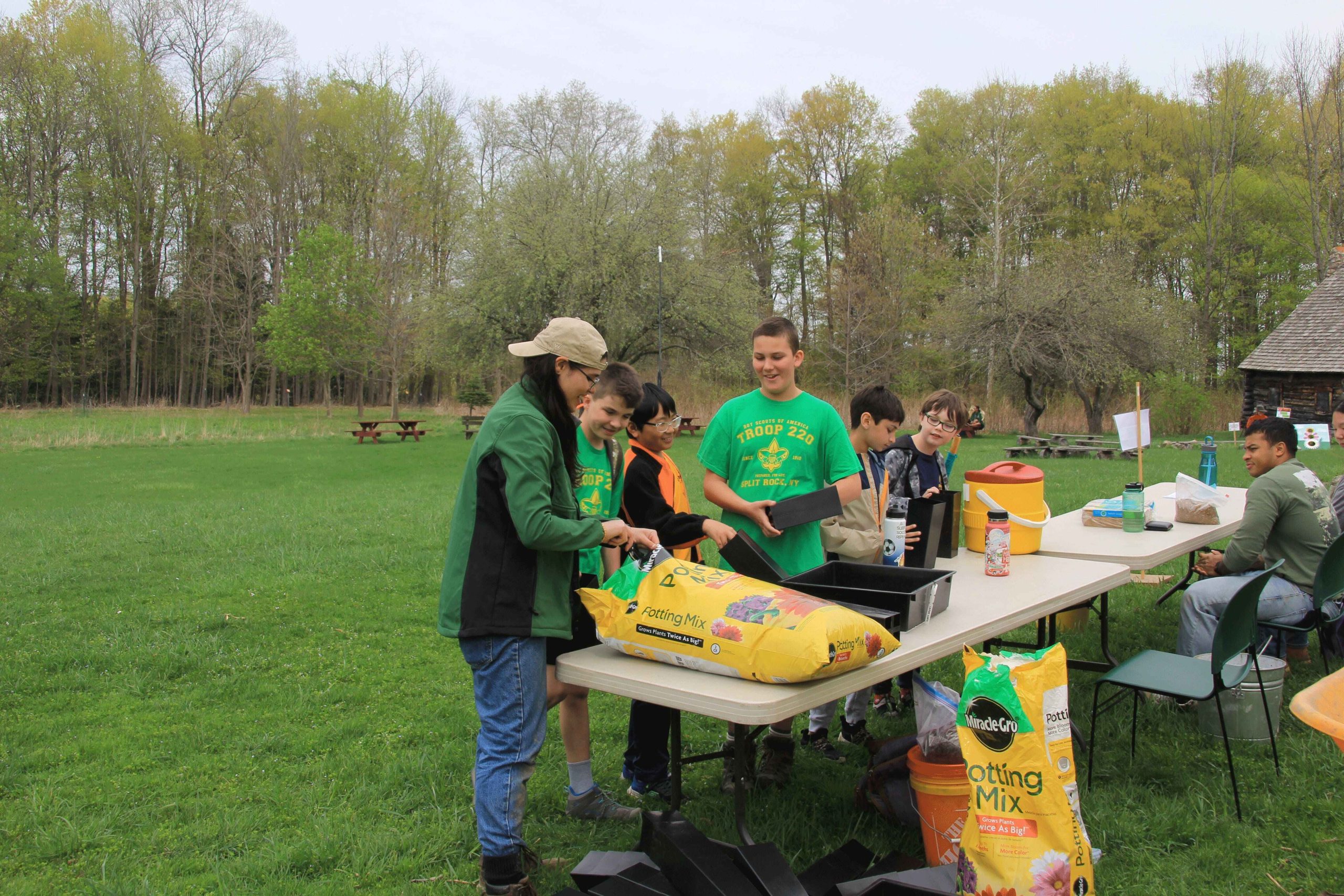 Seed planting demonstration at the 2023 Earth Day Celebration at Baltimore Woods.