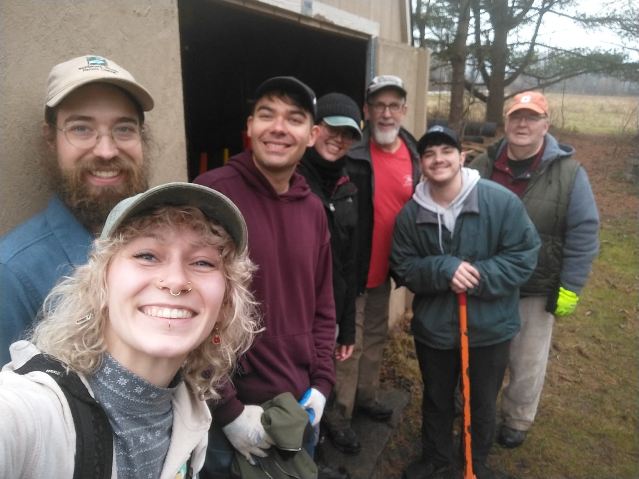 Stewardship project team at Baltimore Woods.