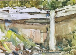 "Carpenter Falls" painting by Eric Shute