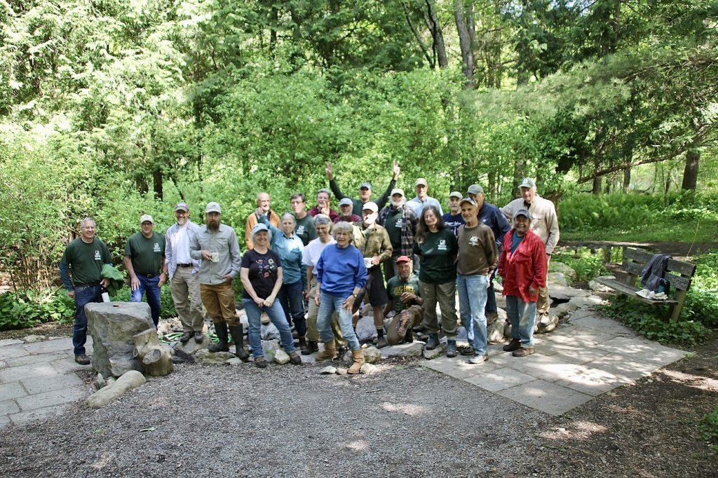 Group picture of A-Team volunteers at Baltimore Woods Nature Center (2025)
