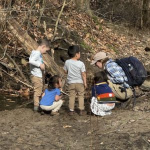 NLE participants with an environmental educator at Baltimore Woods.