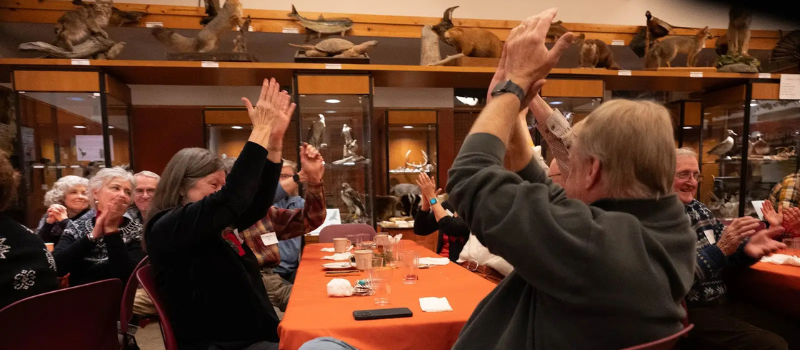 Group of people playing trivia