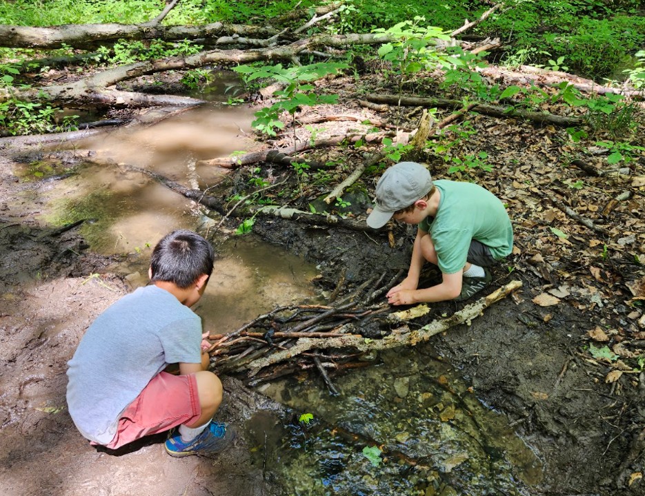 Trail School_Spring_Stream Exploration_red